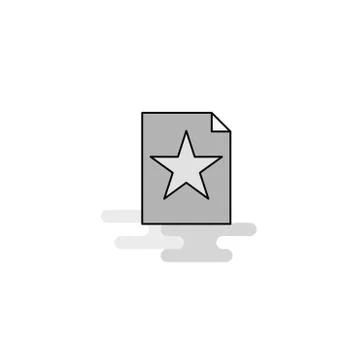 Text file  Web Icon. Flat Line Filled Gray Icon Vector 스톡 일러스트