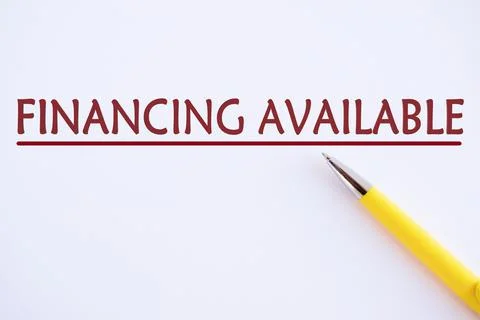 Text financing available on the short note texture background. Stock Photos