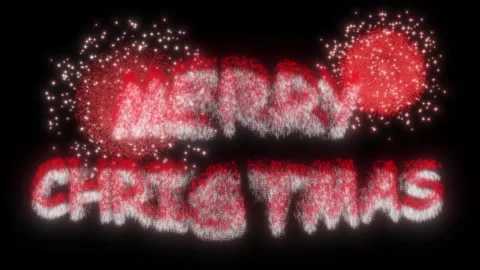 Text Firework decoration celebration event background animation Stock Footage 303395660