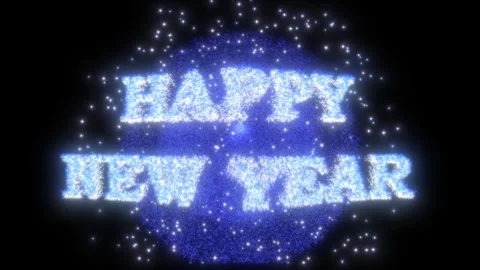 Text Firework decoration celebration event background animation Stock Footage 303395858