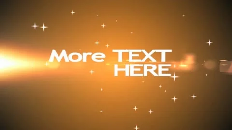 Text flicker n flares Stock After Effects