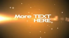 Text flicker n flares Stock After Effects