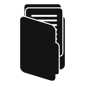 Text folder icon simple vector. Message letter Stock Illustration