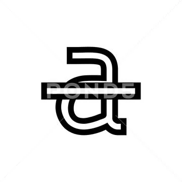 Text Font Strike Through Icon Stock Illustrationen