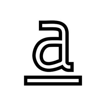 Text Font Underline Icon Stock-Illustration