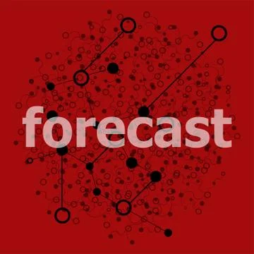 Text Forecast. Business concept . Abstract geometric background with lines, c Stock Illustration