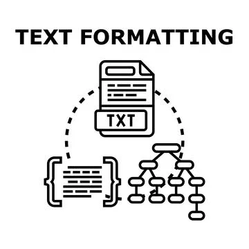 Text formatting document coding and tree structure イラスト素材