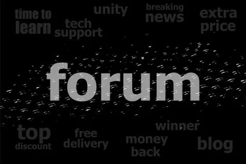 Text Forum. Web design concept . Black and white abstract background Stock Illustration