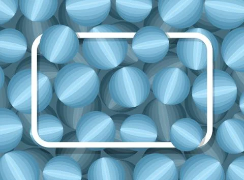 Text frame on 3d background ball. Pattern of  community with place for quote. Illustrazione stock