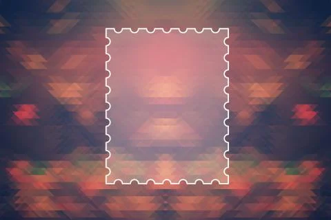 Text frame on colored abstract triangle Background Stock-Illustration