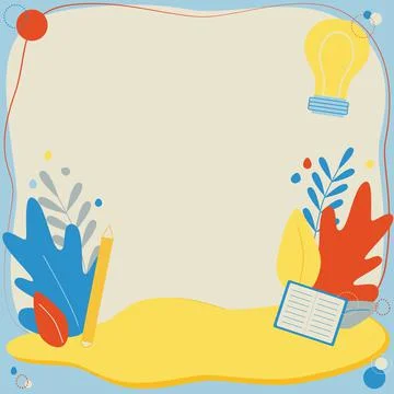 Text Frame Surrounded With Assorted Flowers Hearts And Leaves. Framework For 스톡 일러스트