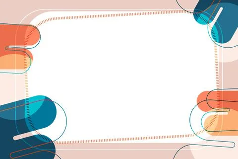 Text Frame Surrounded With Assorted Flowers Hearts And Leaves. Framework For 스톡 일러스트