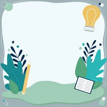 Text Frame Surrounded With Assorted Flowers Hearts And Leaves. Framework For Stock Illustration