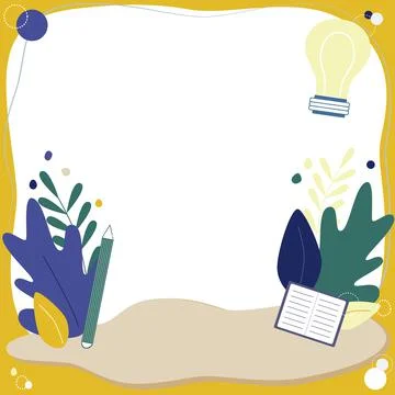 Text Frame Surrounded With Assorted Flowers Hearts And Leaves. Framework For 스톡 일러스트