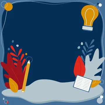 Text Frame Surrounded With Assorted Flowers Hearts And Leaves. Framework For Stock Illustration
