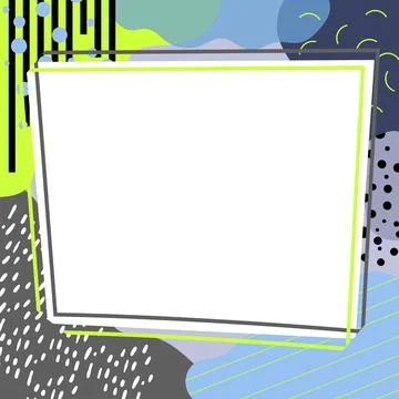 Text Frame Surrounded With Assorted Flowers Hearts And Leaves. Framework For Illustrazione stock