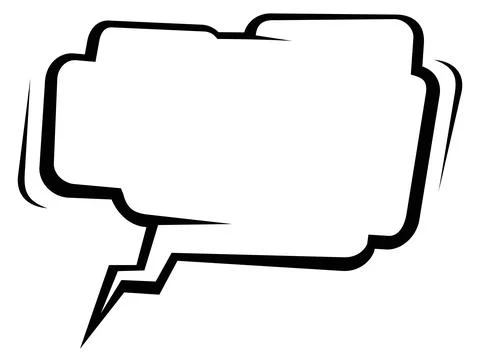 Text frame template. Blank message comic bubble Stockillustratie