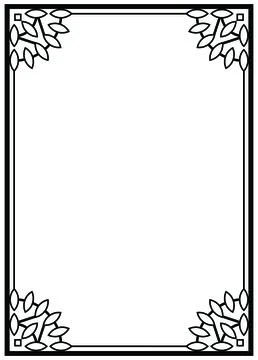 Text frame template model four Illustrazione stock