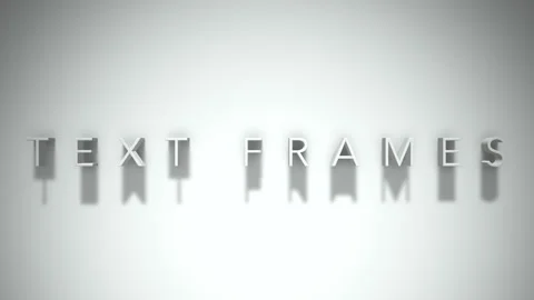 Text frames 3D title animation with shadows on a white background Stock Footage 297268991