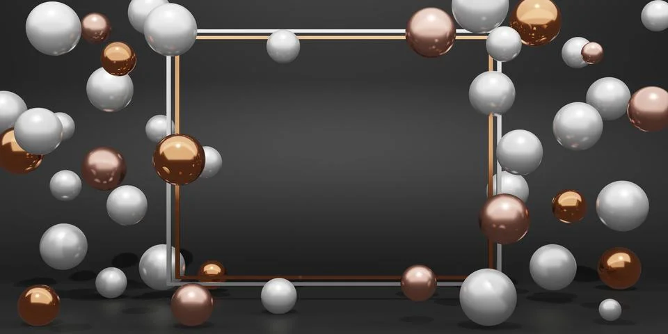 Text frames and display frames Surrounded by glass beads pearls colorful bead Stock Illustration