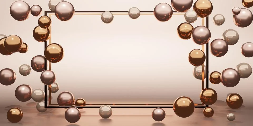 Text frames and display frames Surrounded by glass beads pearls colorful be.. Stock Illustration