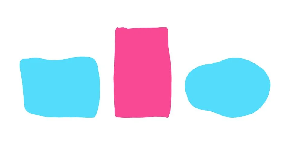 Text frames hand drawn style doodle decorative. イラスト素材
