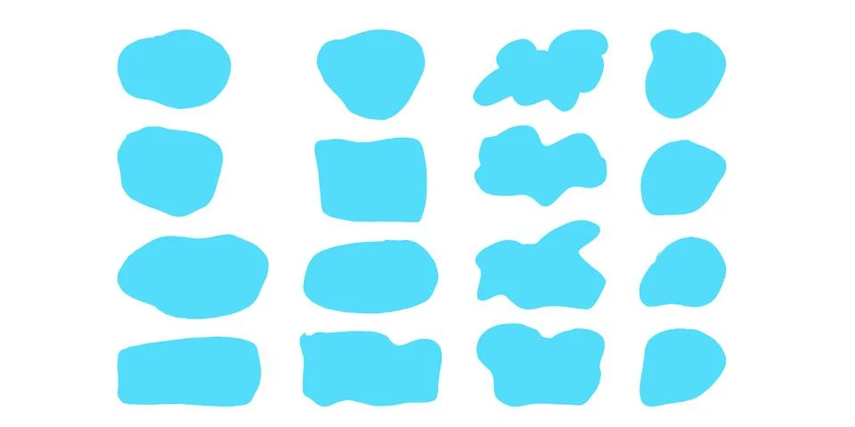 Text frames hand drawn style doodle decorative. イラスト素材