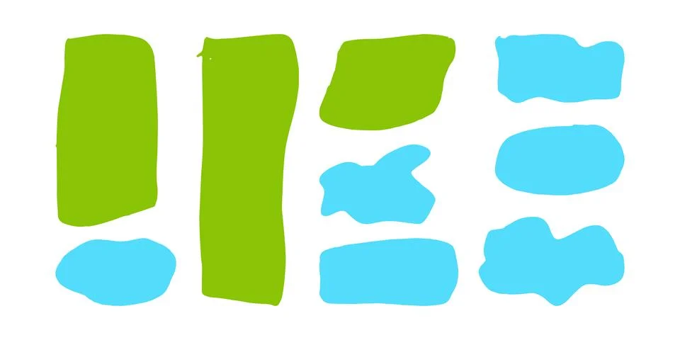 Text frames hand drawn style doodle decorative. イラスト素材