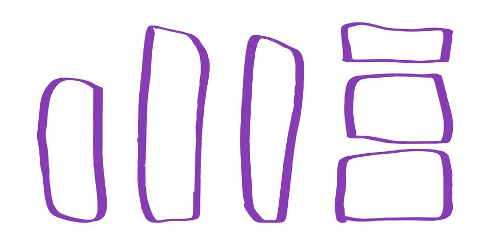 Text frames hand drawn style doodle decorative. Stock Illustration