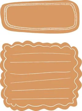 Text frames in the style of Christmas gingerbread Stock Illustration