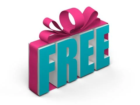 Text free in a gift bow Stock Illustration