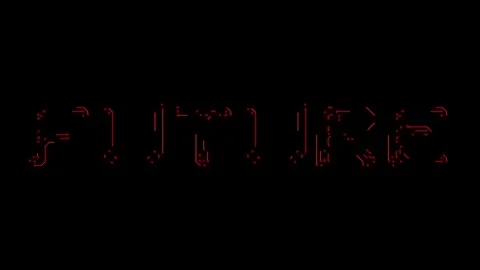 Text future in the form of printed circuit board tracks Stock Footage 103636283