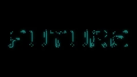 Text future in the form of printed circuit board tracks Stock Footage 103873021