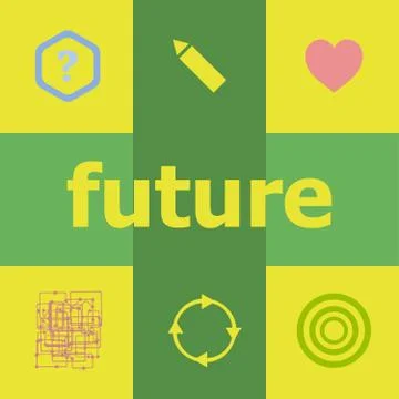 Text Future. Time concept . Can be used for workflow layout, diagram, busines 스톡 일러스트