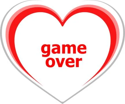 Text Game over. Web design concept Stock Illustration