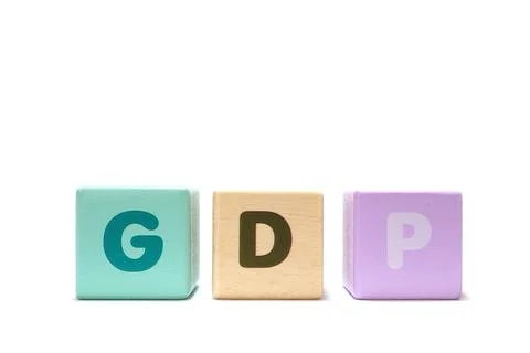 Text GDP Good Distribution Practice on colorful wooden isolated on a white Stock Photos