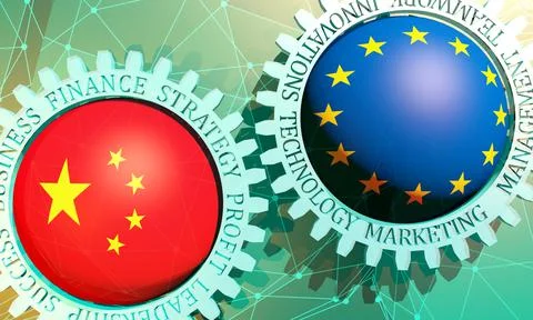 Text on the gears. Stock Illustration