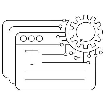 Text generation icon Stock Illustration