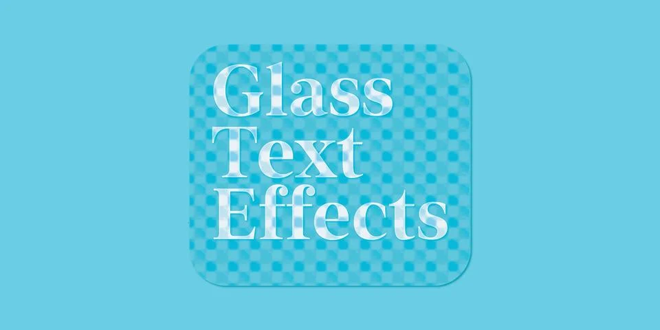 Text Glass Effect Editable Stock Illustration