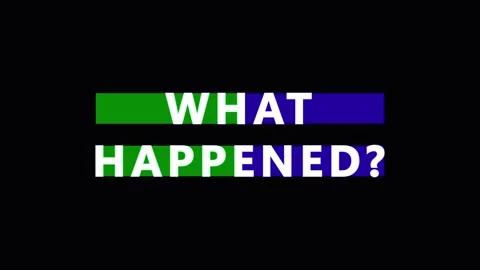 Text Glitch Effect with Question Phrase in Digital Broadcast and News Intro.. Video stock 344032362