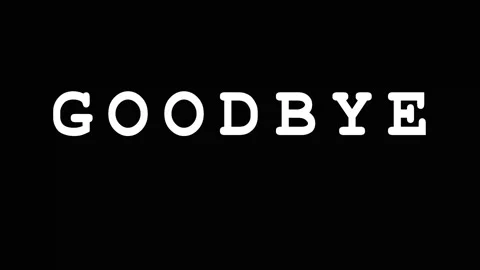 Text glitch effect with repeating 'GOODBYE' words in cinematic motion and d.. Stock Footage 343413765