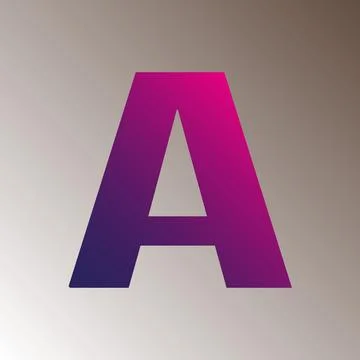 A text gradient color letter mark logo template vector design Stock Illustration