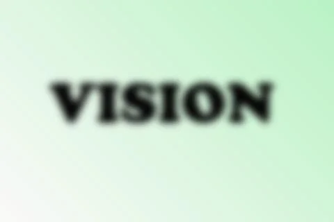 Text graphic reading "VISION" in blurred font Stock Illustration