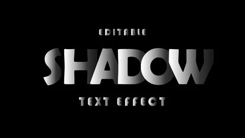 Text graphic with shadow effect; large letters with gradient shading Stock Illustration