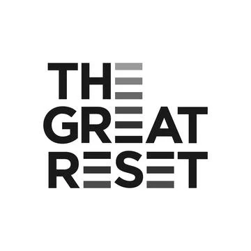 Text the great reset design vector isolated on white background Stock Illustration