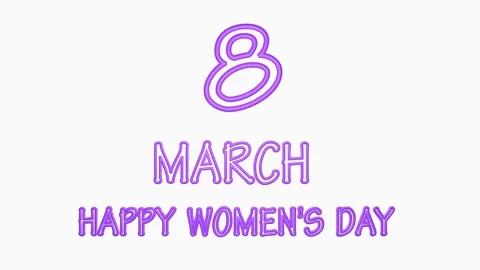 Text greeting animation , 8 March happy women's day. 3D animation Video stock 170715795