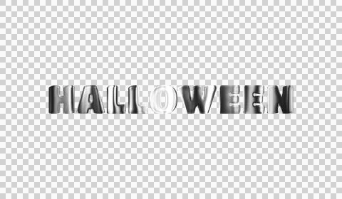Text Halloween silver 3D digital technology Stock Illustration