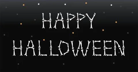 Text Happy Halloween from bones Illustrazione stock
