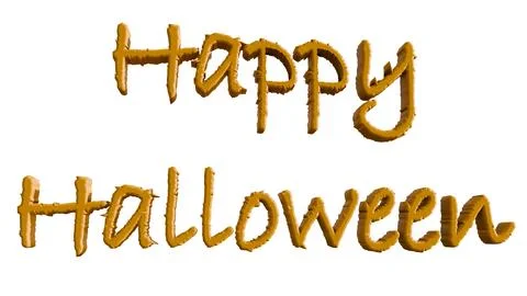 Text Happy Halloween. Transparent Background. 스톡 일러스트