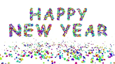 The text HAPPY NEW YEAR Stock Footage 78661002